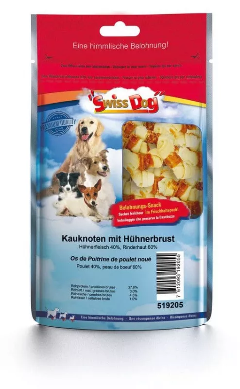 SwissDog Kauknoten mit Hühnerbrust 100g